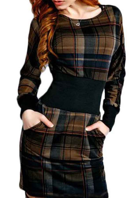http://www.znu.com/product/women-long-sleeve-plaid-splicing-bodycon-dress